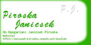 piroska janicsek business card
